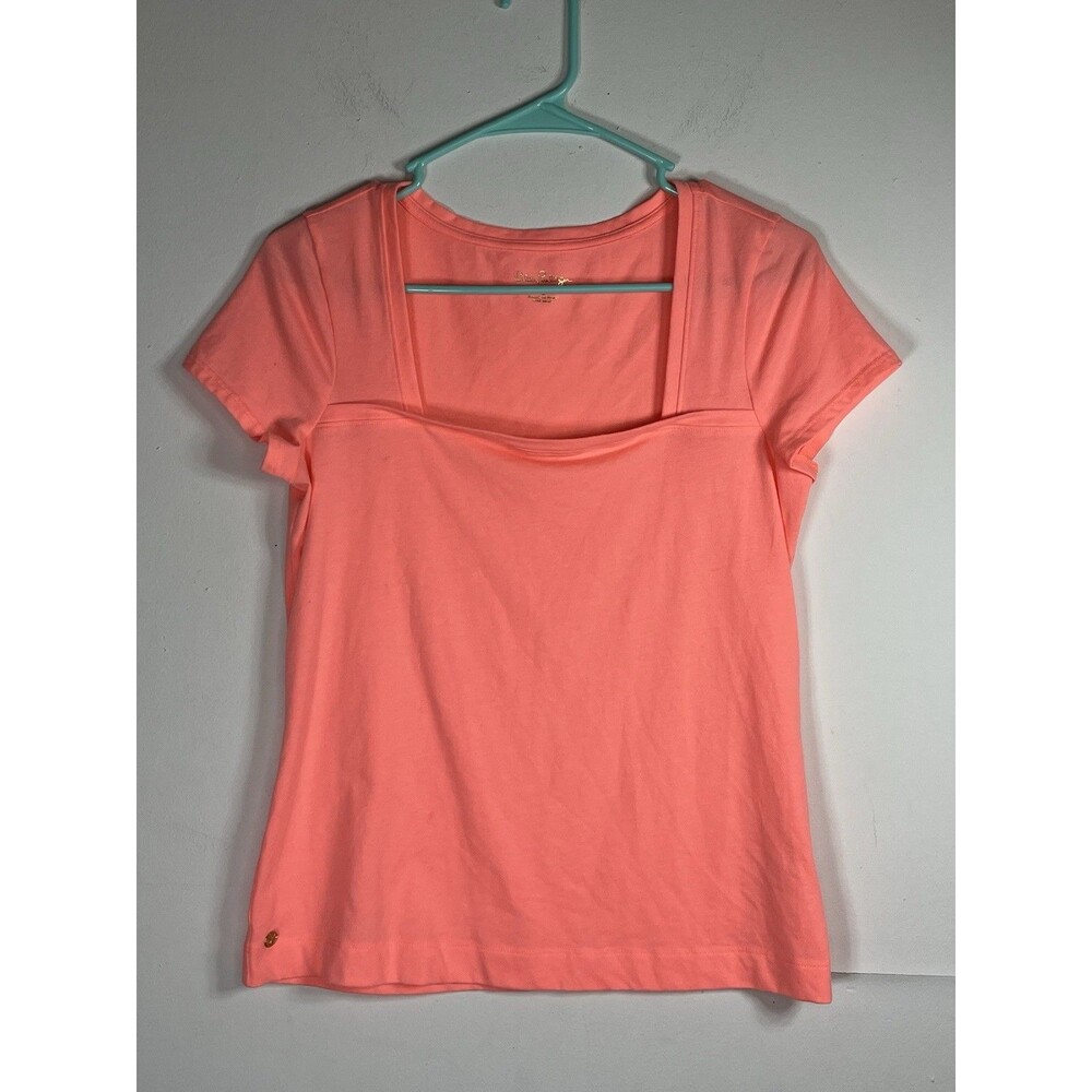 Lilly Pulitzer sz S Coral Pink Rexa Top Papaya Punch